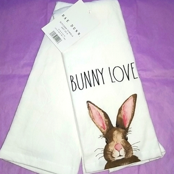 πποΈRae Dunn "Bunny Love" kitchen towels